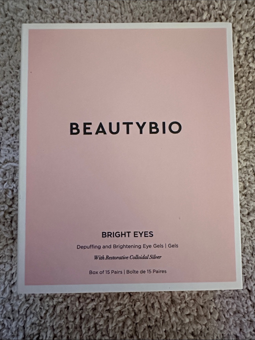 BeautyBio Bright Eyes Depuffing & Brightening Eye Gels - Pink. 15 pairs. NIB